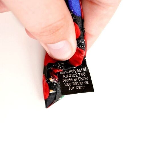 Hallmark Nutcracker Christmas Festive Ornament Black Red Print Polyester Tie - Picture 5 of 7